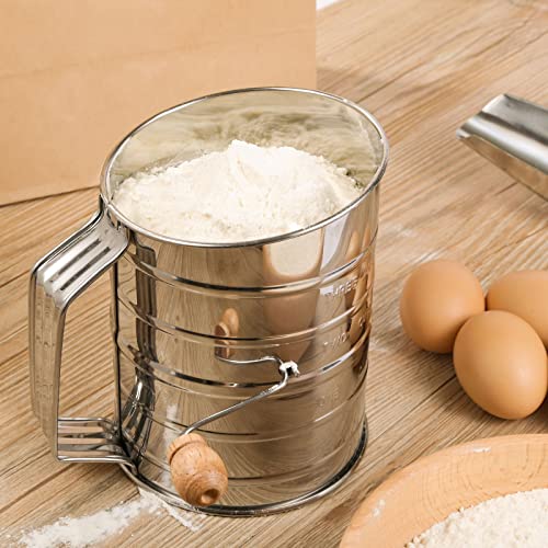 3 Cup Stainless Steel Flour Sifter for Baking