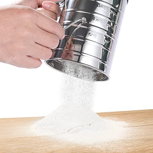 3 Cup Stainless Steel Flour Sifter for Baking