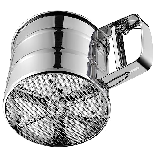 Stainless Steel Double Layer Flour Sifter for Baking
