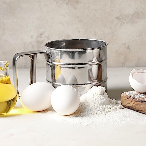 Stainless Steel Double Layer Flour Sifter for Baking