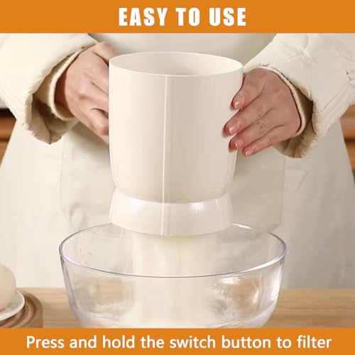 Electric Flour Sifter Set with Dough Scraper