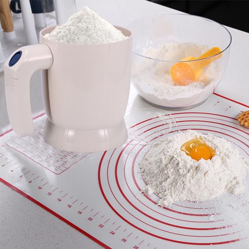 Electric Flour Sifter Set with Dough Scraper