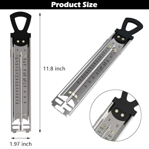 Stainless Steel Candy Thermometer with Pot Clip