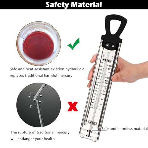 Stainless Steel Candy Thermometer with Pot Clip