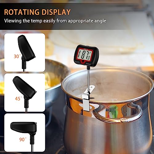 BOMATA 8" Long Probe Candy Thermometer with Pot Clip