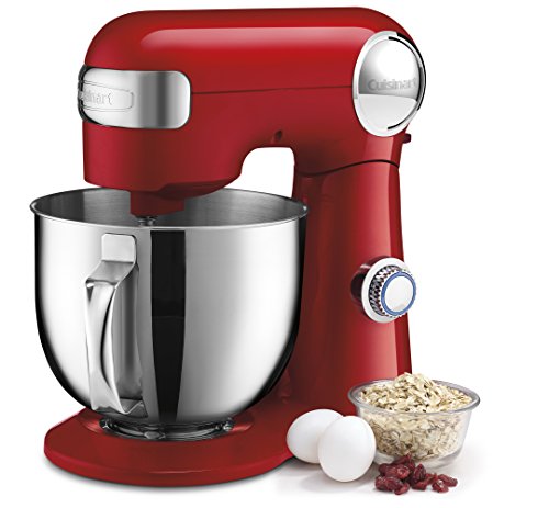 Cuisinart 12 Speed Stand Mixer, 5.5qt Stainless Bowl, Red