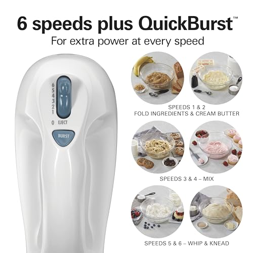 Hamilton Beach 6-Speed Electric Mixer with Accessories, 250W