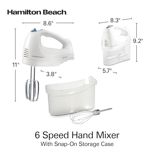 Hamilton Beach 6-Speed Electric Mixer with Accessories, 250W