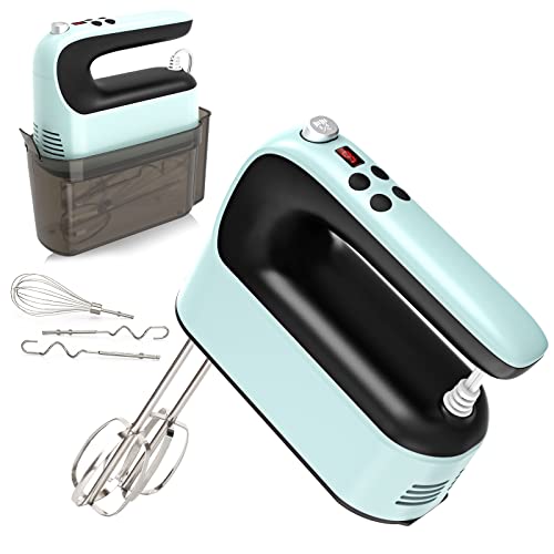 Yomelo 9-Speed Digital Hand Mixer with Snap-On Storage