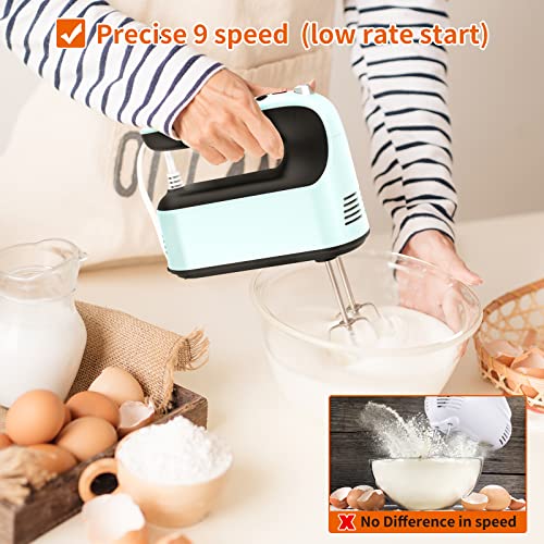Yomelo 9-Speed Digital Hand Mixer with Snap-On Storage