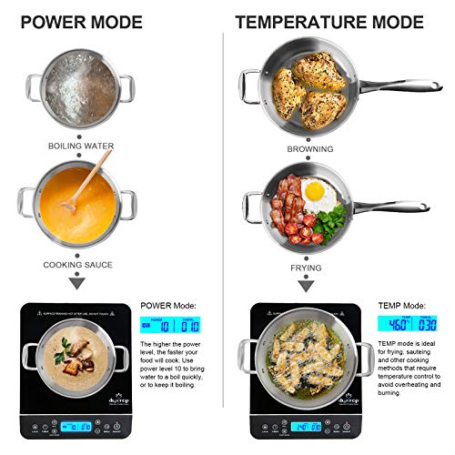 Duxtop Portable Induction Hot Plate, 1800W Silver