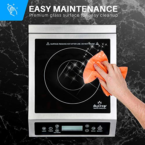Duxtop Portable Induction Cooktop, Commercial Range Burner Silver