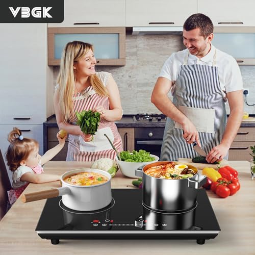 24 inch Double Induction Cooktop with Hot Plate