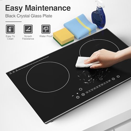 24 inch Double Induction Cooktop with Hot Plate