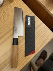 Moritaka Japanese Nakiri Knife with Guard
