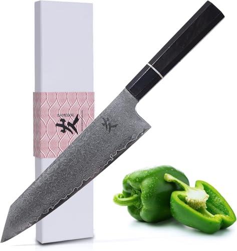 SAMCOOK Kiritsuke Chef Knife - 8 Inch Damascus Gyuto