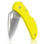 Moritaka 3.3" Rust-Proof Saltwater Knife with Yellow Handle