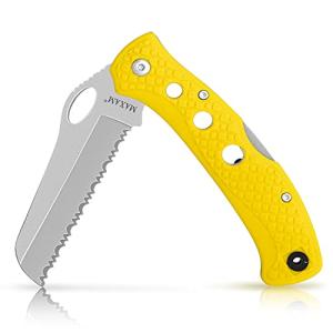 5-Inch Rust-Proof Saltwater Knife with Yellow Handle