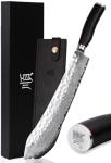 Moritaka 12" Bull Nose Butcher Knife, Damascus Steel