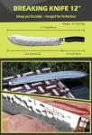 Moritaka 12" Bull Nose Butcher Knife, Damascus Steel