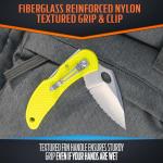 Moritaka 3.3" Rust-Proof Saltwater Knife with Yellow Handle