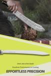 Moritaka 12" Bull Nose Butcher Knife, Damascus Steel