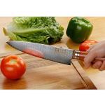 Moritaka 8-Inch Chef Knife - Damascus Steel, Bloodwood Handle