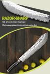 Moritaka 12" Bull Nose Butcher Knife, Damascus Steel