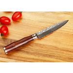 5-inch Sunlong Utility Knife - Damascus Steel Blade