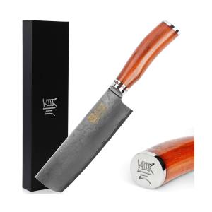 Moritaka Nakiri Knife 6.5 Inch Damascus Steel