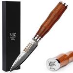 Moritaka 3.5-Inch Damascus Paring Knife with Wood Handle