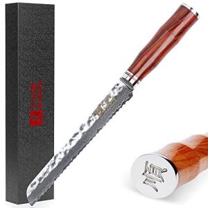 8-Inch Japanese Bread Knife with Bloodwood Handle