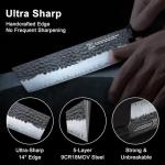 7-Inch Japanese Nakiri Knife with Rosewood Handle