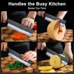 7-Inch Japanese Nakiri Knife with Rosewood Handle