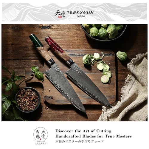 Tenkumun Japanese Gyutou Pro Damascus Chef Knife