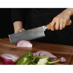 YOUSUNLONG 6.5" Nakiri Usuba Knife - Olive Wood Handle