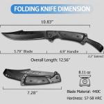 Moritaka 10.5" Folding Knife with Rosewood Handle