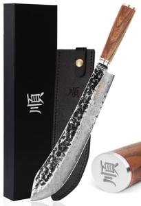 YOUSUNLONG 12-Inch Bull Nose Butcher Knife