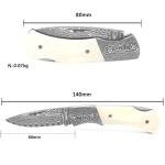 YOUSUNLONG Folding Pocket Knife with Damascus Steel Blade