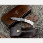 YOUSUNLONG Folding Pocket Knife with Damascus Steel Blade