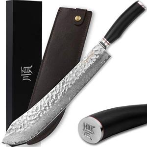 YOUSUNLONG 14-Inch Damascus Bull Nose Butcher Knife