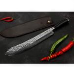 YOUSUNLONG 14-Inch Damascus Bull Nose Butcher Knife