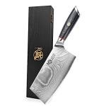 Mitsutomo Sakari 7" Cleaver Knife - Damascus Steel