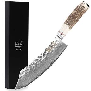 Moritaka 8-Inch Butcher Knife with Antler Handle