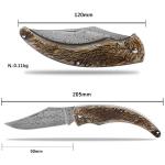 YOUSUNLONG Folding Pocket Knife - Damascus Steel Blade