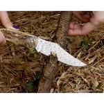 YOUSUNLONG Folding Pocket Knife - Damascus Steel Blade