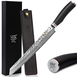 Moritaka 11" Sujihiki Knife with Damascus Steel Handle