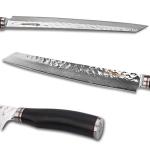 Moritaka 11" Sujihiki Knife with Damascus Steel Handle