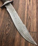 Damascus Steel Bowie Knife with Marindi Handle