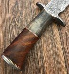 Damascus Steel Bowie Knife with Marindi Handle